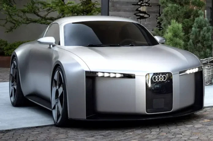 Audi CEO'su Gernot Döllner tarafından onaylanan, 2027'de yollara çıkacak elektrikli Audi TT halefi Concept C dış tasarımı.