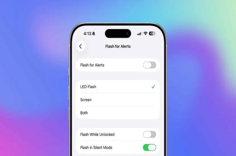 iOS 26.2 beta 1 Adds Screen Flash Option for Alerts 2