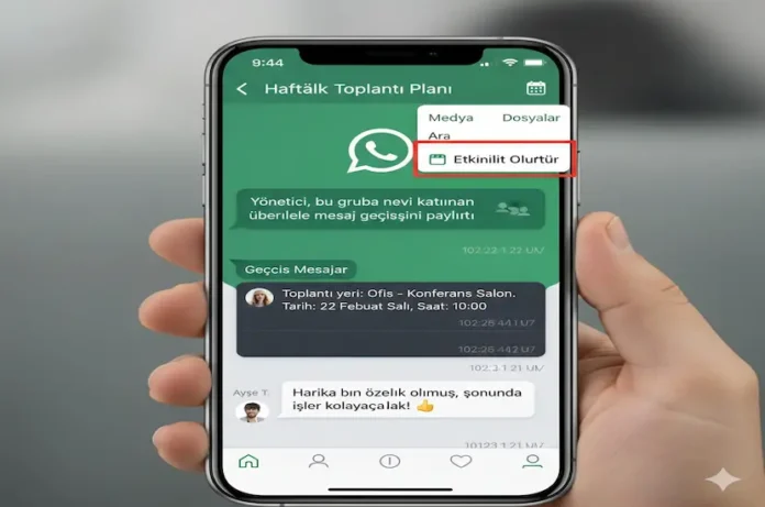 WhatsApp yeni grup üyesi ekleme ekranında yer alan 
